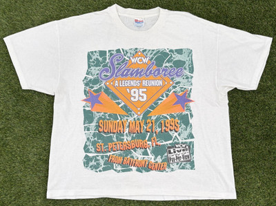 Vintage 1995 WCW Slamboree Shirt Wrestling Mens Size XL Graphic Tee