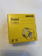 Buss Bussmann W15 Fast Acting Fuses 15 Amp Edison Base   New (box of 4 each)