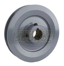Cast Iron 5" Single Groove Pulley V Style B Belt 5L for 7/8 Inch Keyed Shaft