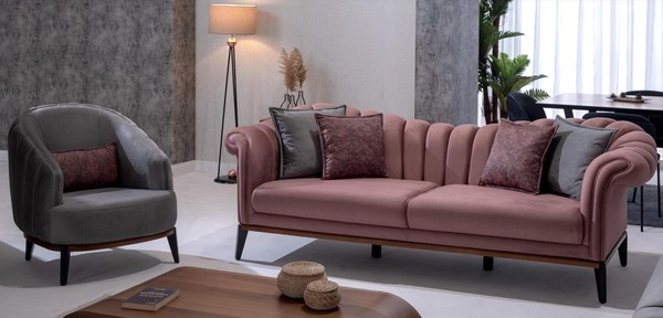 Designer Couchen Sofas Garnitur Sofa 3 Sitzer + 1 Sitzer Sofagarnitur Polster-image