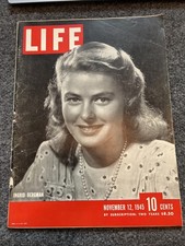 Life Magazine November 12, 1945 &ldquo;Ingrid Bergman&rdquo;