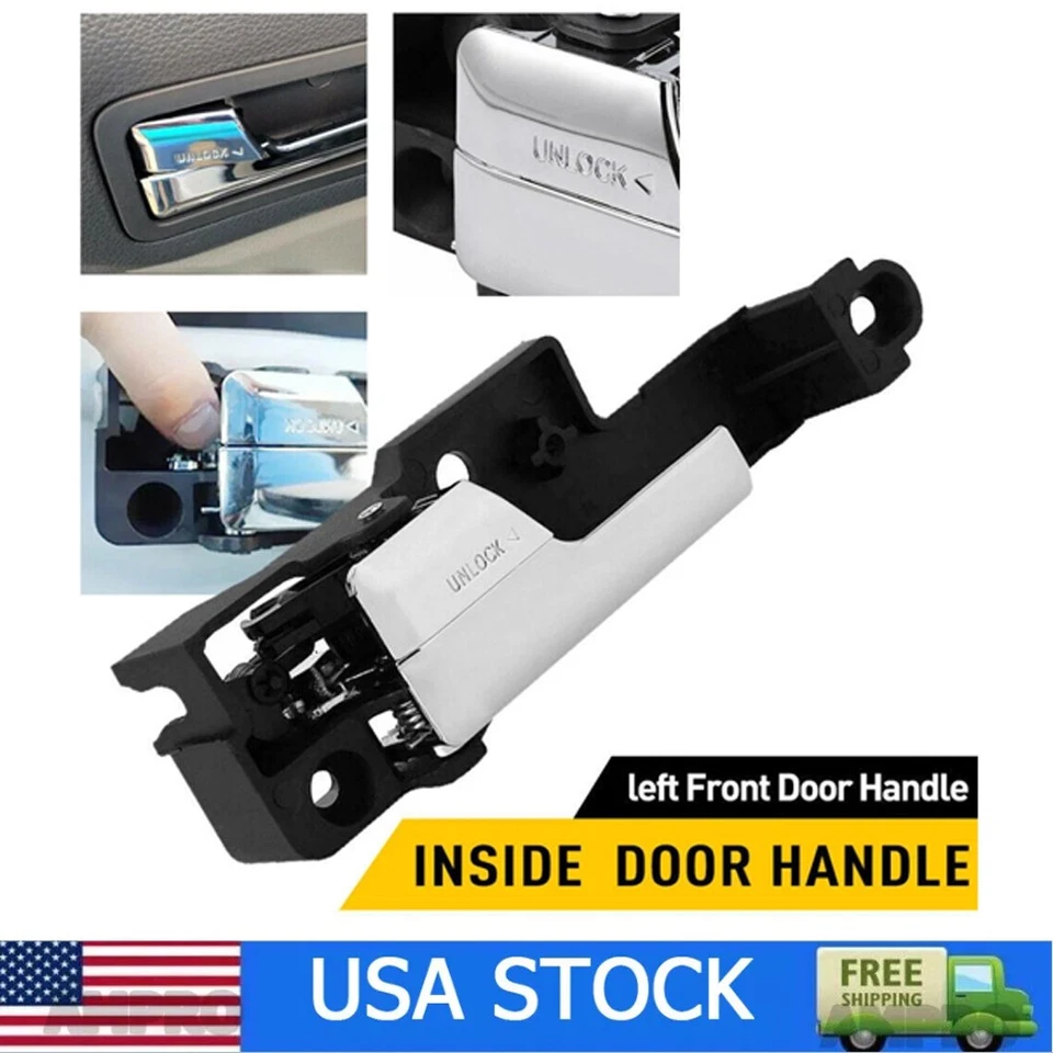 Interior Door Handle Front Left Driver Side Chrome Fit for 2006-2012 Ford Fusion Foto 2 de 4