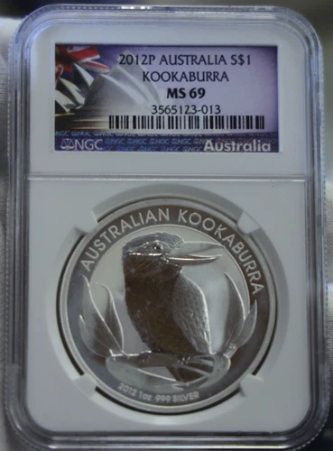 2012 Australia Silver $1 Kookaburra NGC MS69