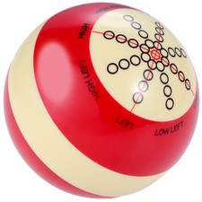 Red/White Billiard Cue Ball AAA Resin Standard Practice 2-1/4 Inch 6 oz