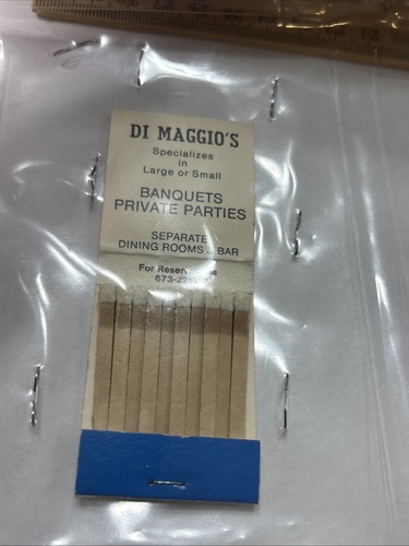 1950's, Joe DiMaggio, "Un-Used", Fisherman's Wharf" Match Book (Scarce /Vintage) - Picture 5 of 7