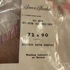 VTG Beacon Rayon Acrylic Blanket Satin Binding Pink Rose NEW Old Stock Twin Size — photo 3