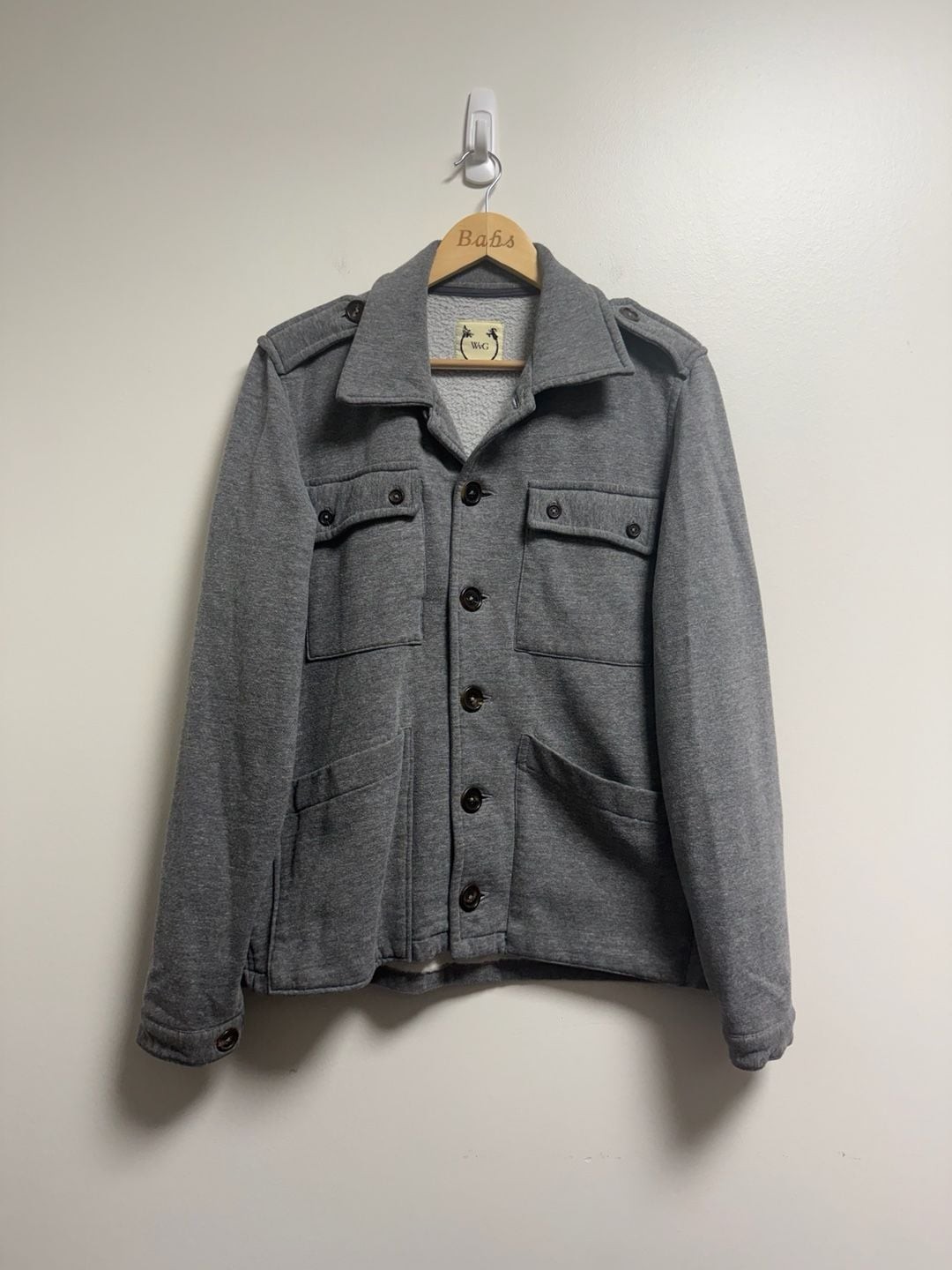 WvG Wolf vs GOAT Grey Knit Field Jacket - second product detail image