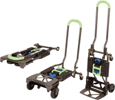 Shifter Multi-Position Folding Hand Truck and Cart, 300 Lb. Weight Capacity, Gre