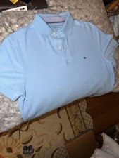 Tommy Hilfiger Men's Polo Shirt Short Sleeve Size Small Light Blue