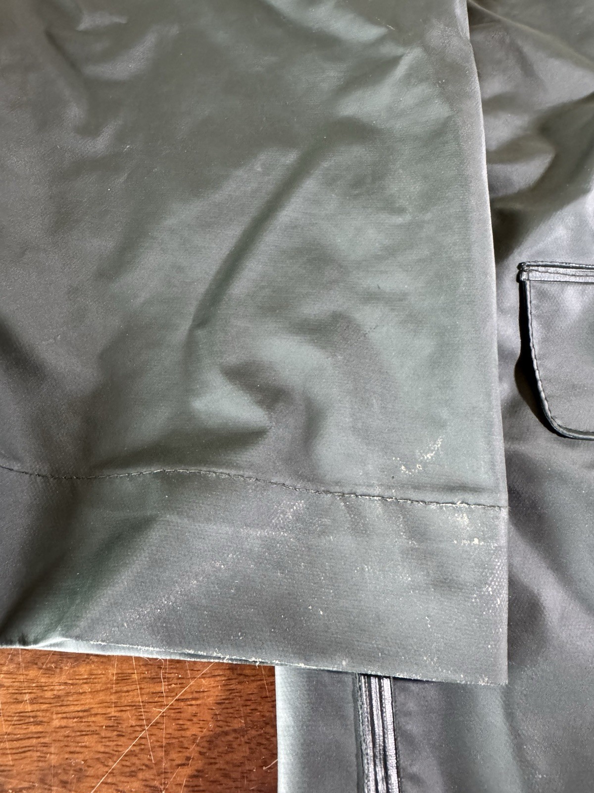 Carhartt Jacket Mens XL Dark Green Waterproof Rain Hooded Work Coat PVC Vinyl thumbnail 2