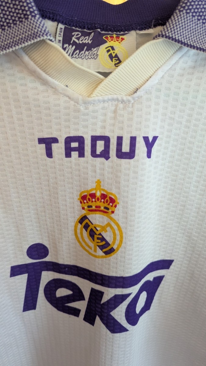 NM REAL MADRID XL Home White JERSEY 1996-1997 TEKA Taquy FUTBOL
