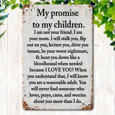 [Metal Yard Signs] Vintage Tin Metal Signs Home Décor Painted Yard (8"x12") | Ou