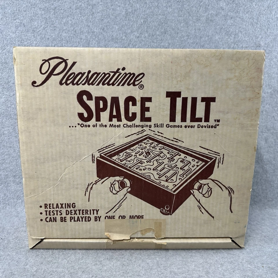 Pleasantime SPACE TILT Wooden Marble Labyrinth Skill Game w/ Box Item 4025 - Image 2 of 4