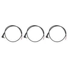 3pcs 5.5mm x 2.1mm Right Angle 90 Degree DC Male Plug Jack to Bare Wire, 0.5m