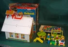 Vintage Fisher Price Little People Play Family School House with Box 923