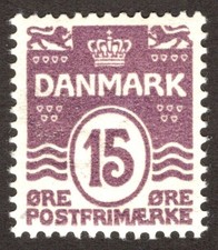 DENMARK 1905 SC #63 - VF MNH** P-13, 15o  cv $65.00  *Bay Stamps*