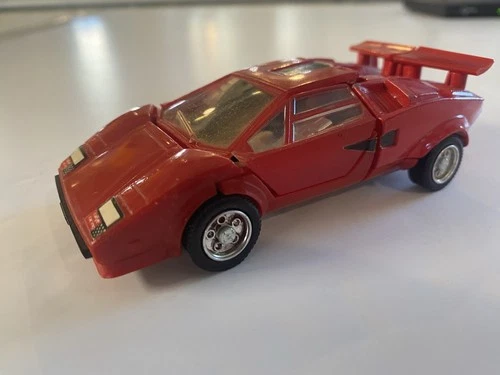 🏎️ G1 Transformers Sideswipe RED Lamborghini 1984 Action Figure Takara Hasbro