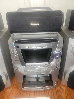 Panasonic SA-AK62 5 CD Stereo System SB-AK66 Speakers Dual Tape