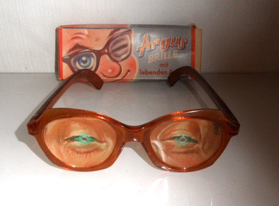 Vintage  Brille Argus Brille mit lebenden Augen... 80er Jahre original