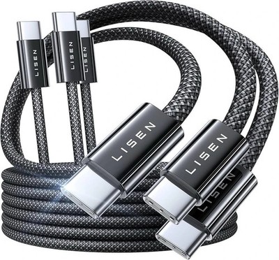 LISEN USB C auf USB C Kabel 60W Schnelllade Kabel 0,5 m 1 m 2 m PD Ladegerät Typ