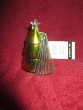 YANKEE CANDLE SCENTPLUG DIFFUSER MERCURY GLASS PLEATED TREE w/Light NEW TAGS