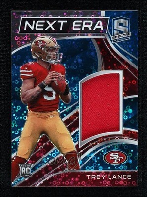 2021 Panini Spectra Next Era Neon Blue Prizm 17/60 Trey Lance Rookie RC 06on