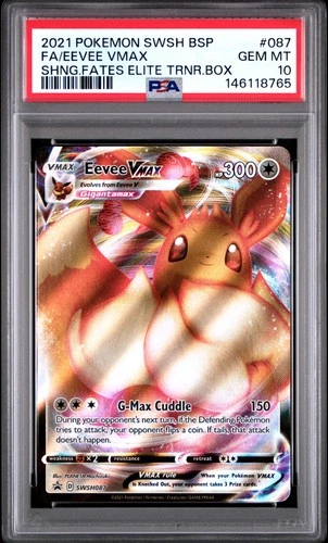 2021 POKEMON SWSH BLACK STAR PROMO #087 FULL ART/EEVEE VMAX PSA 10