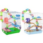 PawHut Gabbia per Criceto in Metallo e Plastica a 5 Livelli