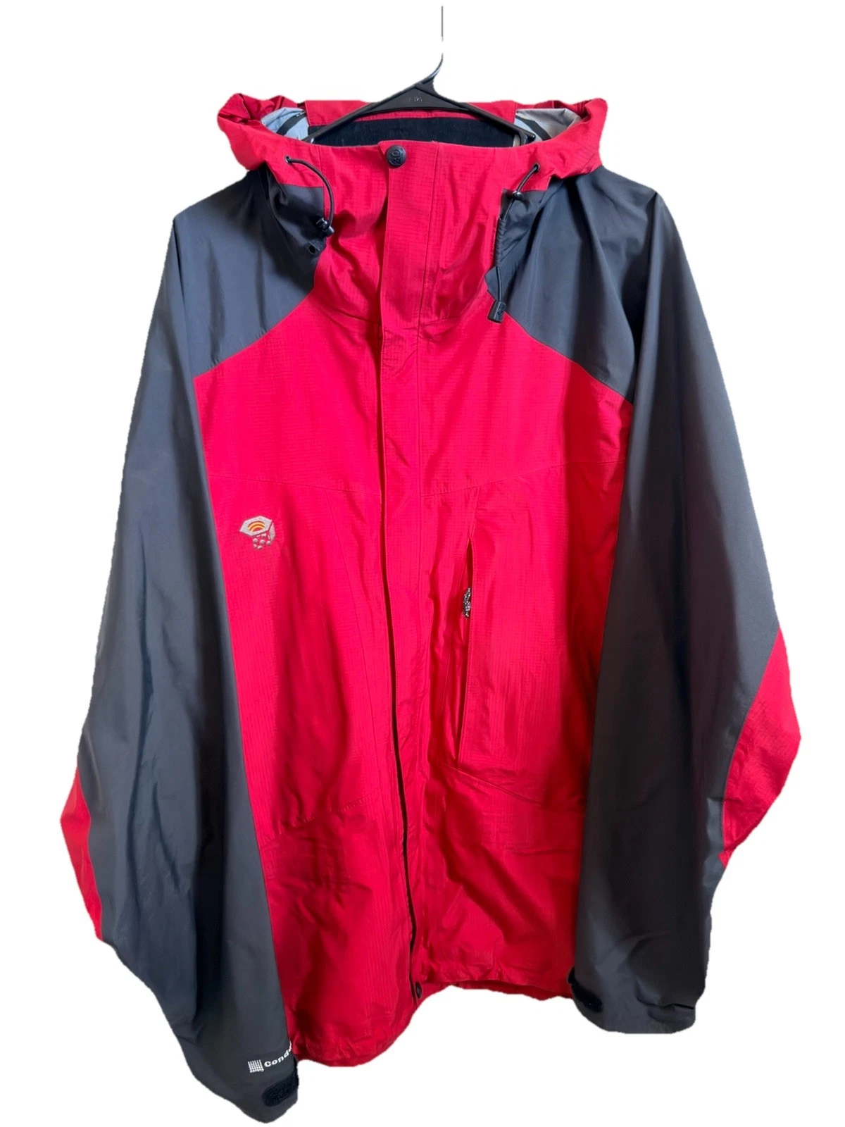 Mountain Hardwear Conduit Red Black Ski Snow Hooded Jacket Mens Size XL Gorpcore