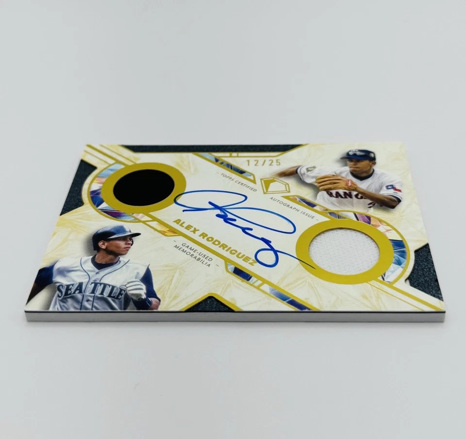 2025 Topps Diamond Icons Alex Rodriguez Auto Dual Game-Worn Relic /25 SSP 💎 - Image 3 of 4