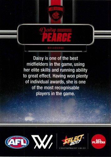 2017 Melbourne Demons AFLW Select Rookie Card - Daisy Pearce - Picture 2 of 3