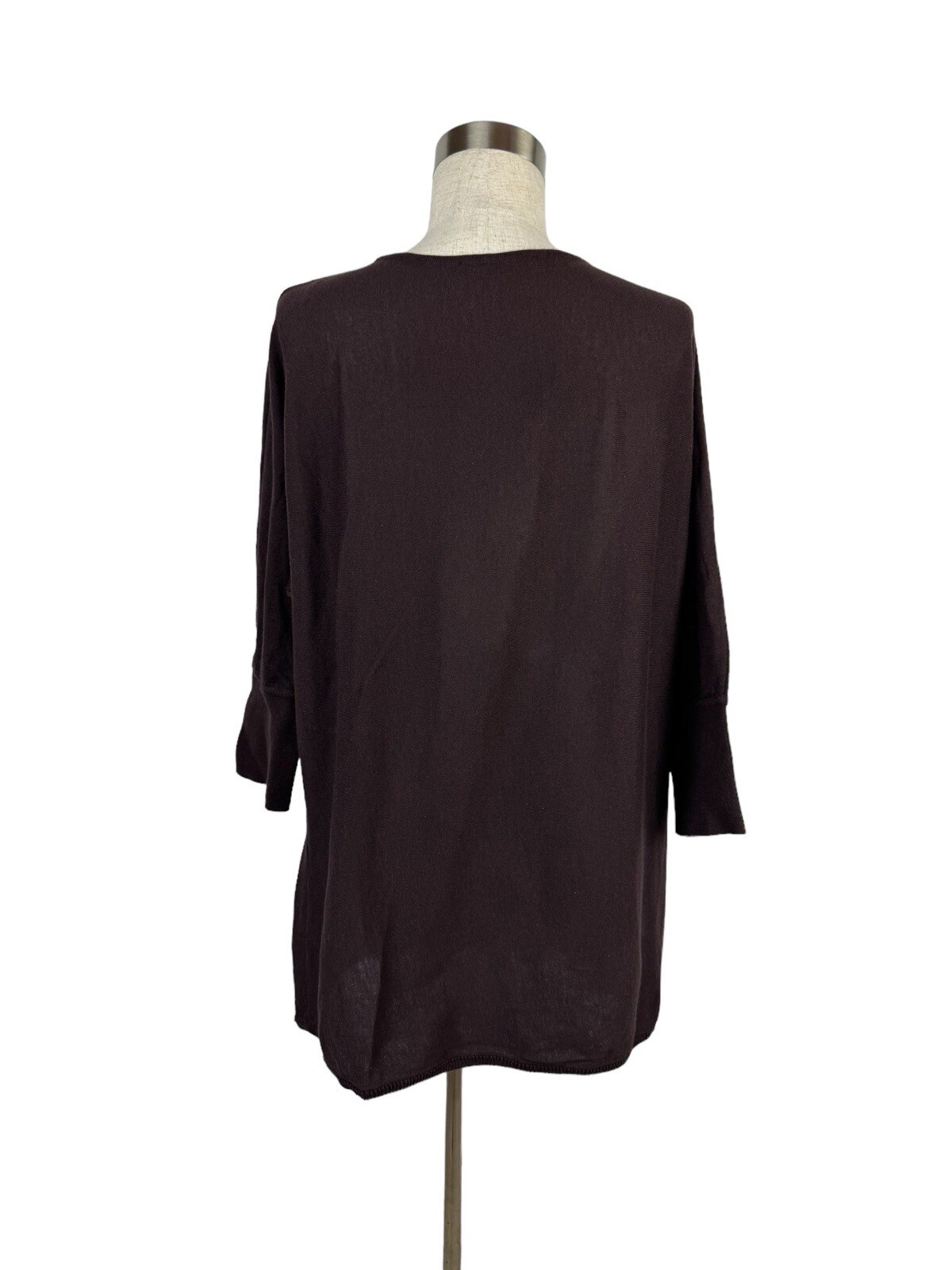 Peruvian Connection Dark Purple Thin Sweater XL P… - image 9