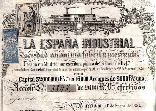 LOT(S) of 4 HUGE 1847 INDUSTRIES OF SPAIN 2000 REALES BONDS!! 4 PGS/RARE STAMPS! - Picture 4 of 4