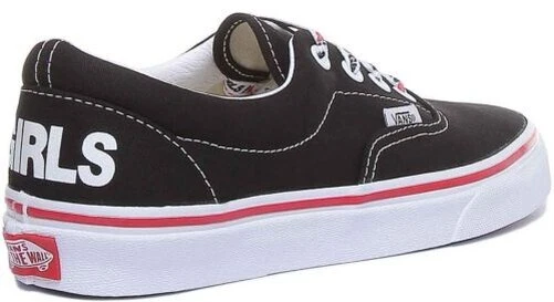 VANS CLASSIC Era Corazón Clásico Cordones Zapatillas Negras Blanco Mujer GB 3-8 - Imagen 3 de 4
