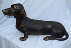 Großer Bronze Dackel 50cm