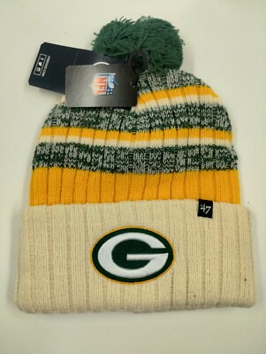 Green Bay Packers Tavern '47 Cuff Knit Pom Beanie Hat NWT Free Shipping