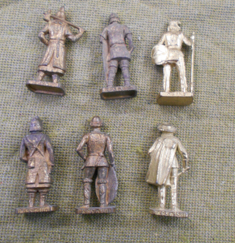 #KK. #10. SIX(6) KINDER SURPRISE METAL TOY SOLDIER FIGURES - Picture 2 of 2