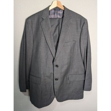 Brooks Brothers Mens Wool 2-Button Suit Gray Pinstripe 44 R