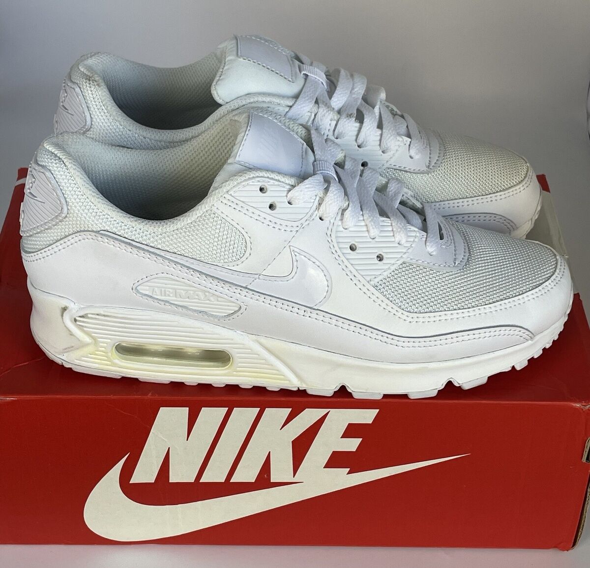 Size 9.5 - Nike Air Max 90 Twist Triple White W for sale Size 9.5 - Nike Air Max 90 Twist Triple White W for sale