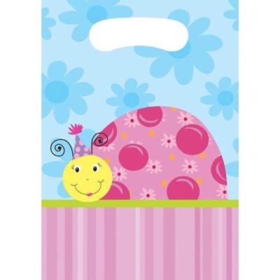 Lil Lady Bug Birthday Party Treat Loot Bags 8 Per Package New