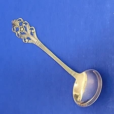 Vintage 830 830S Silver Salt 5" Spoon Norwegian Thorvald Marthinsen Viking Rose