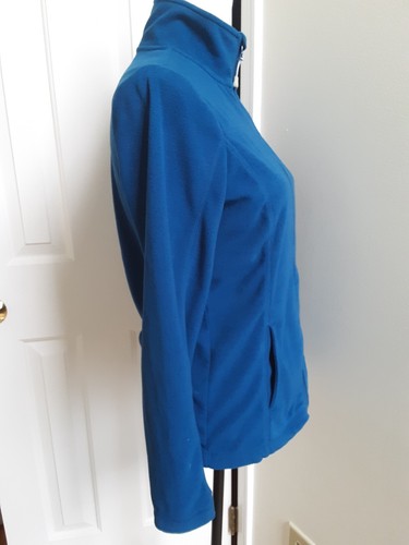 Danskin Now Jacket Womens Small Turquoise Long Sleeve Micro Fleece Full Zip - Picture 4 of 8