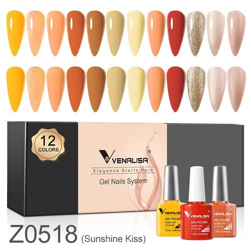 7.5ml 6/12Pcs/Set Gel Nail Polish Set Kit UV LED Nail Art Gel Jelly Varnish Gel - Picture 20 of 56