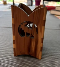 WYTM Wood You Tell Me laser cut w/ moose tree Aromatic Cedar light box 2007 USA