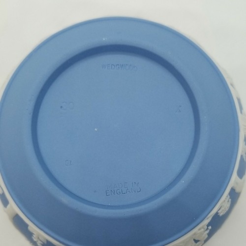 Vintage WEDGWOOD Blue Jasperware Grecian The Sacrifice 5" Bowl EUC - Picture 10 of 12