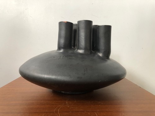 Vaso vintage in ceramica 7 collo di Vallauris - anni '50 - Foto 3 di 12