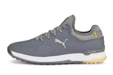 Men's PUMA PROADAPT Alphacat Spikeless Golf Shoes ~ Shade/Silver/Yellow ~ Size 9