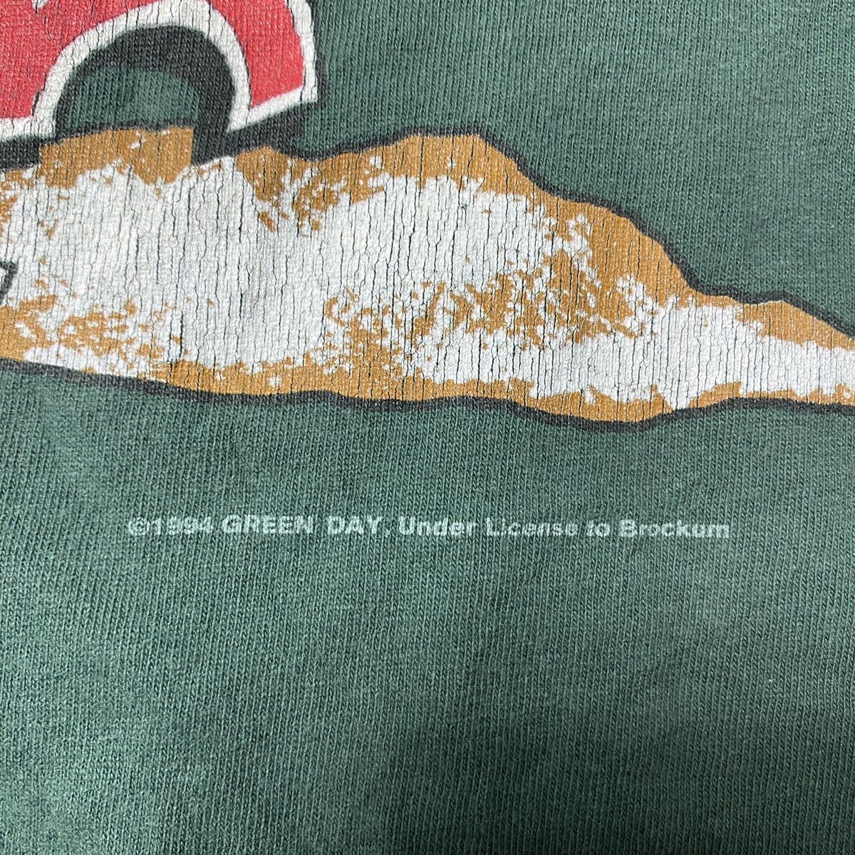 Vintage Green Day Dookie European Tour Brockum T-Shirt Size