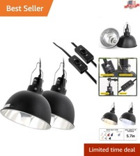 Energy-Efficient Reptile Dome Light with Reflective Cover - Perfect for Basking