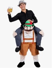 Oktoberfest Beer Guy Carry Me Ride On Mascot Costume Halloween Party Cosplay